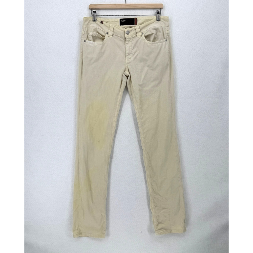 Notify May Atelier Womens Yellow Denim Cotton Straight Leg Jeans Sz 31